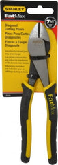 Stanley - 7-1/2" OAL, Diagonal Cutter - 15/16" Jaw Length x 7/8" Jaw Width, Oval Head, Double Injection Molded Handle - Exact Tooling