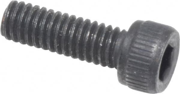 Value Collection - #3-56 UNF Hex Socket Drive, Socket Cap Screw - Alloy Steel, Black Oxide Finish, Fully Threaded, 5/16" Length Under Head - Exact Tooling