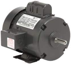 US Motors - 7-1/2 hp, TEFC Enclosure, No Thermal Protection, 1,740 RPM, 230 Volt, 60 Hz, Single Phase Permanent Split Capacitor (PSC) Motor - Size 215T Frame, Rigid Mount, 1 Speed, Ball Bearings, 30 Full Load Amps, F Class Insulation - Exact Tooling