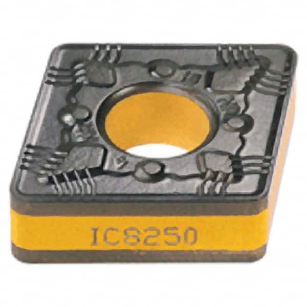 Iscar - CNMG643 NR Grade IC8350 Carbide Turning Insert - TiCN/Al2O3/TiN Finish, 80° Diamond, 3/4" Inscr Circle, 1/4" Thick, 3/64" Corner Radius - Exact Tooling