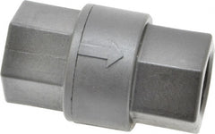 Specialty Mfr - 3/8" Polypropylene Check Valve - Inline, FNPT x FNPT, 125 WOG - Exact Tooling