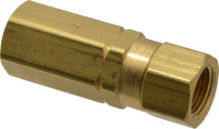 Specialty Mfr - 3/8" Brass Check Valve - Inline, FNPT x FNPT, 3,000 WOG - Exact Tooling