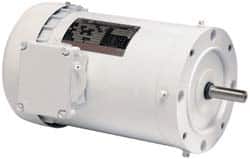 US Motors - 7-1/2 hp, TEFC Enclosure, No Thermal Protection, 1,760 RPM, 208-230/460 Volt, 60 Hz, Three Phase Energy Efficient Motor - Size 213 Frame, C-Face Mount, 1 Speed, Ball Bearings, 20.1-18.3/9.1 Full Load Amps, F Class Insulation, Reversible - Exact Tooling