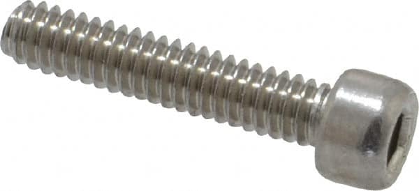 Value Collection - #5-40 UNC Hex Socket Drive, Socket Cap Screw - Grade 18-8 & Austenitic A2 Stainless Steel, Fully Threaded, 5/8" Length Under Head - Exact Tooling
