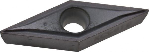 Kennametal - VBMT220.5 LF Grade KC5010 Carbide Turning Insert - TiAlN Finish, 35° Diamond, 1/4" Inscr Circle, 1/8" Thick, 0.0079" Corner Radius - Exact Tooling