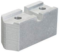 Abbott Workholding Products - 10 to 12" Chuck Capacity, Serrated Attachment, Square Soft Lathe Chuck Jaw - 3 Jaws, Aluminum, 1-3/4" Btw Mount Hole Ctrs, 5-1/2" Long x 2" Wide x 3" High, 3/4" Groove, 1/2" Fastener - Exact Tooling