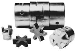 Boston Gear - 2-1/8" Max Bore Diam, FC45 Coupling Size, Flexible 3-Jaw Insert Coupling - 4-1/2" OD, Polyurethane, Order 2 Hubs & 1 Insert for Complete Coupling - Exact Tooling