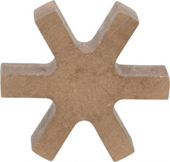 Boston Gear - 1-1/8" Max Bore Diam, FC20 Coupling Size, Flexible 3-Jaw Insert Coupling - 2" OD, Bronze, Order 2 Hubs & 1 Insert for Complete Coupling - Exact Tooling