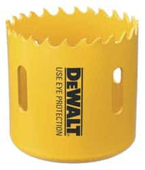 DeWALT - 3-3/8" Diam, 1-7/8" Cutting Depth, Hole Saw - Bi-Metal Saw, Toothed Edge - Exact Tooling