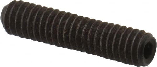 Value Collection - #4-48 UNF, 1/2" OAL, Cup Point Set Screw - Alloy Steel, 0.05" Key - Exact Tooling