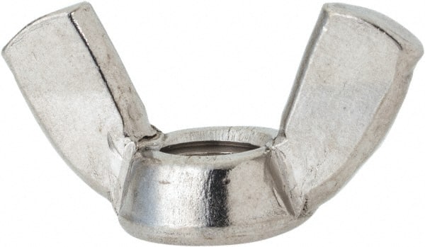 Value Collection - 3/8-16 UNC, Stainless Steel Standard Wing Nut - Grade 316, 1.44" Wing Span, 0.79" Wing Span - Exact Tooling
