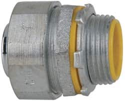 Cooper Crouse-Hinds - 1" Trade, Malleable Iron Threaded Straight Liquidtight Conduit Connector - Insulated - Exact Tooling
