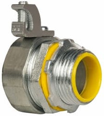 Cooper Crouse-Hinds - 1" Trade, Malleable Iron Threaded Straight Liquidtight Conduit Connector - Insulated - Exact Tooling