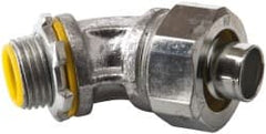 Cooper Crouse-Hinds - 1/2" Trade, Malleable Iron Threaded Angled Liquidtight Conduit Connector - Insulated - Exact Tooling
