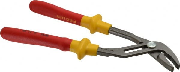 Facom - 10" OAL, 1-3/16" Jaw Length, 7/8" Jaw Width, Multigrip Slip Joint Pliers - 6 Positions, Serrated Jaw, Plier Head, 1000 Volt Insulated Tool, Ergonomic Grips - Exact Tooling