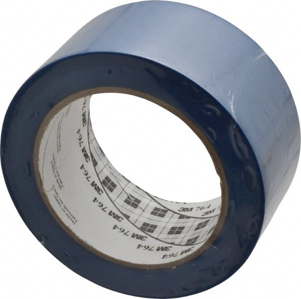 3M - Blue Solid Color Vinyl Tape - 2" Wide x 108' Long x 0.005" Thick, General Traffic - Exact Tooling