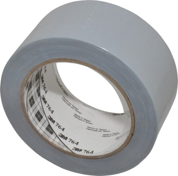 3M - Gray Solid Color Vinyl Tape - 2" Wide x 108' Long x 0.005" Thick, General Traffic - Exact Tooling