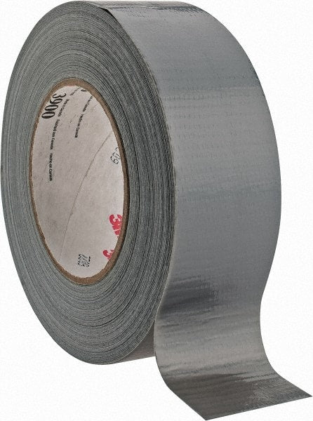 3M - 2" x 55m Silver Duct Tape - 8.1 mil, Rubber Adhesive, Polyethylene Film Backing, 32 Lb/ln Tensile Strength, 200°F Max, Series 3900 - Exact Tooling