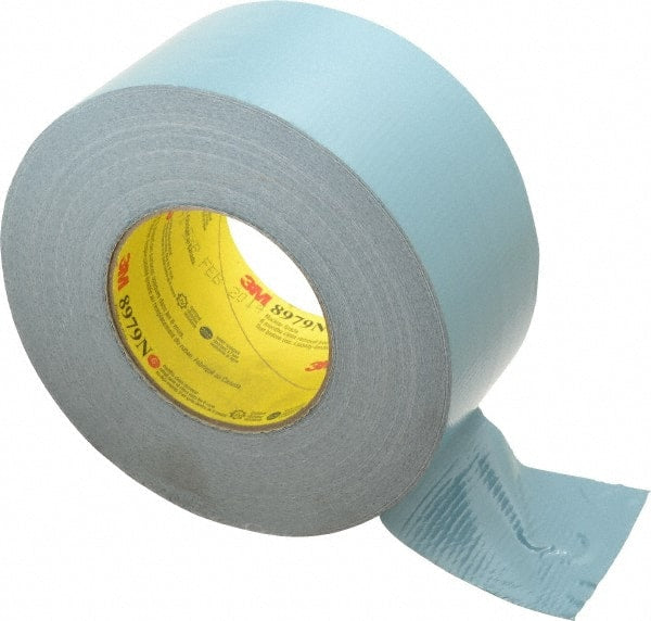 3M - 3" x 55m Blue Duct Tape - 12.1 mil, Rubber Adhesive, Polyethylene Film Backing, 36 Lb/ln Tensile Strength, 200°F Max, Series 8979N - Exact Tooling