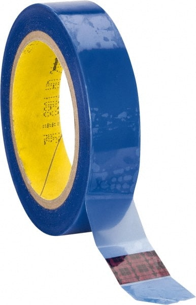 3M - 1" Wide x 72 Yd Long Blue Polyester Film Painter's Tape - Series 8901, 2.3 mil Thick, 26 In/Lb Tensile Strength - Exact Tooling