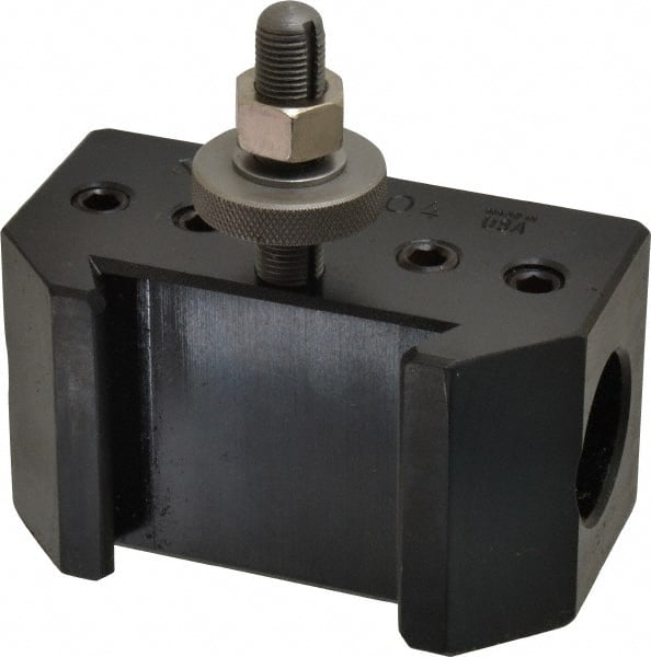 Aloris - Series CA, #104 Boring Bar Tool Post Holder - 14 to 20" Lathe Swing, 2-1/2" OAH, 1-1/4" Centerline Height - Exact Tooling