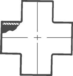 VNE - 3" Weld Style Sanitary Stainless Steel Pipe Cross - Exact Tooling