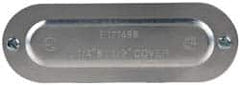 Cooper Crouse-Hinds - 1-1/4" & 1-1/2" Trade, Aluminum Conduit Body Cover Plate - Use with Series 5 Conduit Outlet Bodies - Exact Tooling