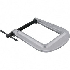 Wilton - Regular-Duty 2-1/2" Max Opening, 4" Throat Depth, Ductile Iron Deep Reach Carriage Clamp - 600 Lb Capacity, 0" Min Opening, Deep Throat - Exact Tooling