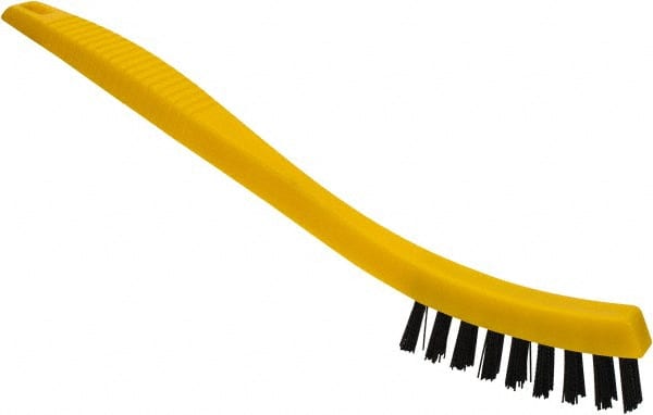 Rubbermaid - 0.6" Bristle Length, Polypropylene Scrub Brush - 8-1/2" OAL, Black, Plastic Block - Exact Tooling