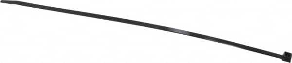 Made in USA - 10.968" Long Black Nylon Standard Cable Tie - 40 Lb Tensile Strength, 1.37mm Thick, 2-3/8" Max Bundle Diam - Exact Tooling