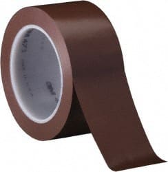3M - Brown Solid Color Vinyl Tape - 2" Wide x 108' Long x 5.2 mil Thick, General Traffic - Exact Tooling