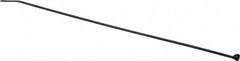 Thomas & Betts - 11.1" Long Black Nylon Standard Cable Tie - 30 Lb Tensile Strength, 1.31mm Thick, 76.2mm Max Bundle Diam - Exact Tooling
