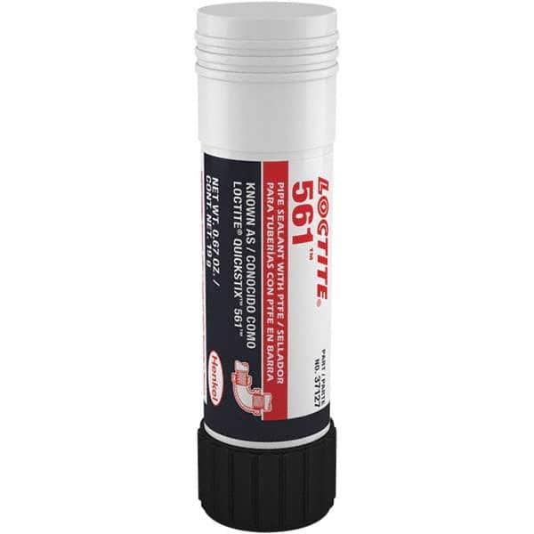 Loctite - 19 g Stick White Thread Sealant - 300°F Max Working Temp, For Metal Tapered Pipe Thread Fittings - Exact Tooling