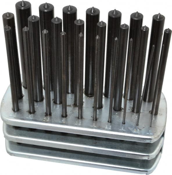 Spellmaco - 25 Piece, 1 to 13mm, Transfer Punch Set - Exact Tooling