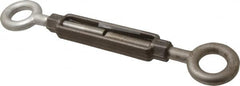 Made in USA - 5,200 Lb Load Limit, 3/4" Thread Diam, 6" Take Up, Stainless Steel Eye & Eye Turnbuckle - 8-1/8" Body Length, 1-1/16" Neck Length, 17-3/4" Closed Length - Exact Tooling