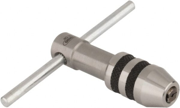 General - #0 to #8 Tap Capacity, T Handle Tap Wrench - 2-1/4" Overall Length - Exact Tooling