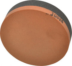Made in USA - 4" Long x 1" Diam x 1" Thick, Aluminum Oxide Sharpening Stone - Round, Coarse, Fine Grade - Exact Tooling