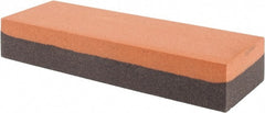 Made in USA - 6" Long x 2" Wide x 1" Thick, Aluminum Oxide Sharpening Stone - Rectangle, Coarse, Fine Grade - Exact Tooling