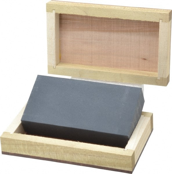 Made in USA - 4" Long x 2" Wide x 3/4" Thick, Novaculite Sharpening Stone - Rectangle, Extra Fine Grade - Exact Tooling