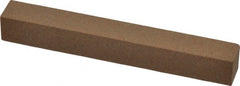 Made in USA - 4" Long x 1/2" Wide x 1/2" Thick, Aluminum Oxide Sharpening Stone - Square, Medium Grade - Exact Tooling