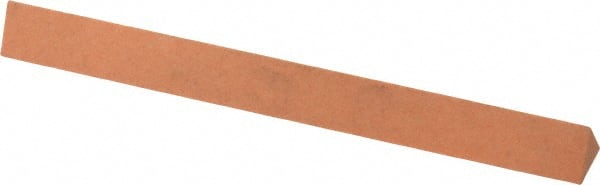 Made in USA - 4" Long x 3/8" Wide x 3/8" Thick, Aluminum Oxide Sharpening Stone - Triangle, Fine Grade - Exact Tooling