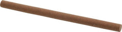 Made in USA - 4" Long x 1/4" Diam x 1/4" Thick, Aluminum Oxide Sharpening Stone - Round, Medium Grade - Exact Tooling