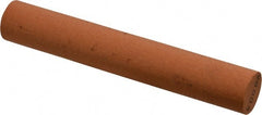 Made in USA - 6" Long x 1" Diam x 1" Thick, Aluminum Oxide Sharpening Stone - Round, Fine Grade - Exact Tooling