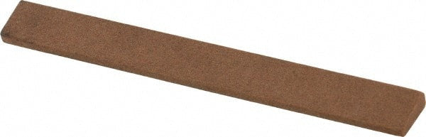 Made in USA - 7/16" Wide x 4" OAL, Aluminum Oxide Sharpening Stone - Oval Tapered, Medium Grade, 220 Grit - Exact Tooling