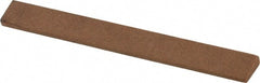 Made in USA - 7/16" Wide x 4" OAL, Aluminum Oxide Sharpening Stone - Oval Tapered, Medium Grade, 220 Grit - Exact Tooling