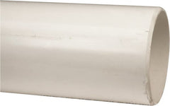 Made in USA - 8" Pipe, 5' Long PVC Unthreaded Plastic Pipe Nipple - 160 Max psi, 7.94" ID x 8-5/8" OD, Schedule 40, White - Exact Tooling