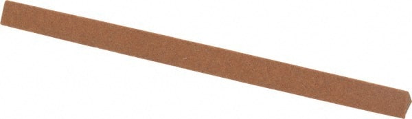 Norton - 4" Long x 1/4" Wide x 1/4" Thick, Aluminum Oxide Sharpening Stone - Triangle, Medium Grade - Exact Tooling