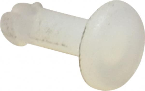 Made in USA - 0.08" Hole Diam, 19/64" OAL, Split Shank, Nylon Panel Rivet - 0.265" Length Under Head, 0.2" Material Thickness, 0.186" Head Diam - Exact Tooling
