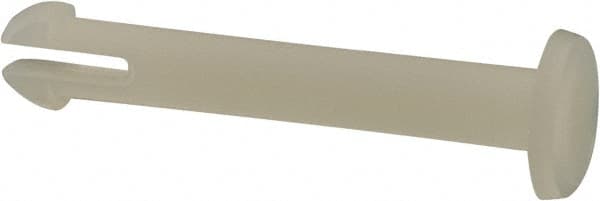 Made in USA - 0.12" Hole Diam, 7/8" OAL, Split Shank, Nylon Panel Rivet - 0.832" Length Under Head, 3/4" Material Thickness, 15/64" Head Diam - Exact Tooling
