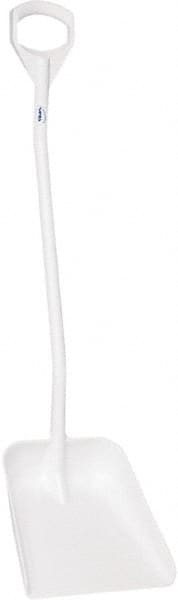 Vikan - 14-3/4" High Square Plastic Shovel - 39" Long D-Grip Handle - Exact Tooling